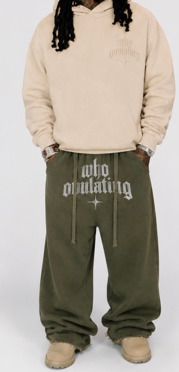 WO "Who Ovulating" Wide-Leg Sweats - WHO OVULATING